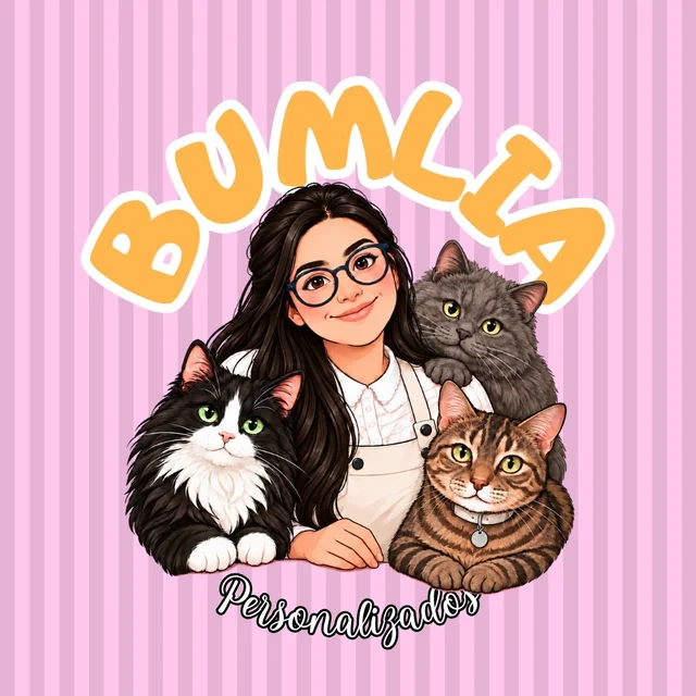 Pau con sus gatitos: el logo de Bumlia